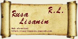 Rusa Lišanin vizit kartica